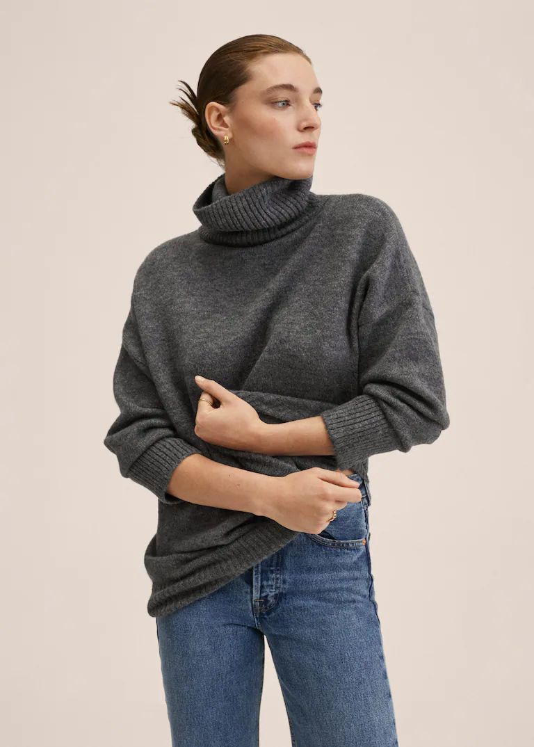 Turtleneck knitted sweater | MANGO (US)