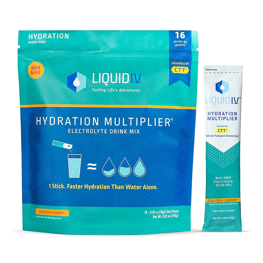 Liquid I.V. Hydration Multiplier - Golden Cherry - Hydration Powder Packets | Electrolyte Drink M... | Amazon (US)
