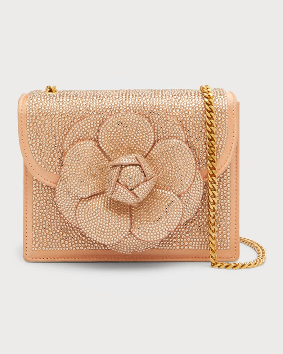 Mini Flower Crystal Shoulder Bag | Neiman Marcus