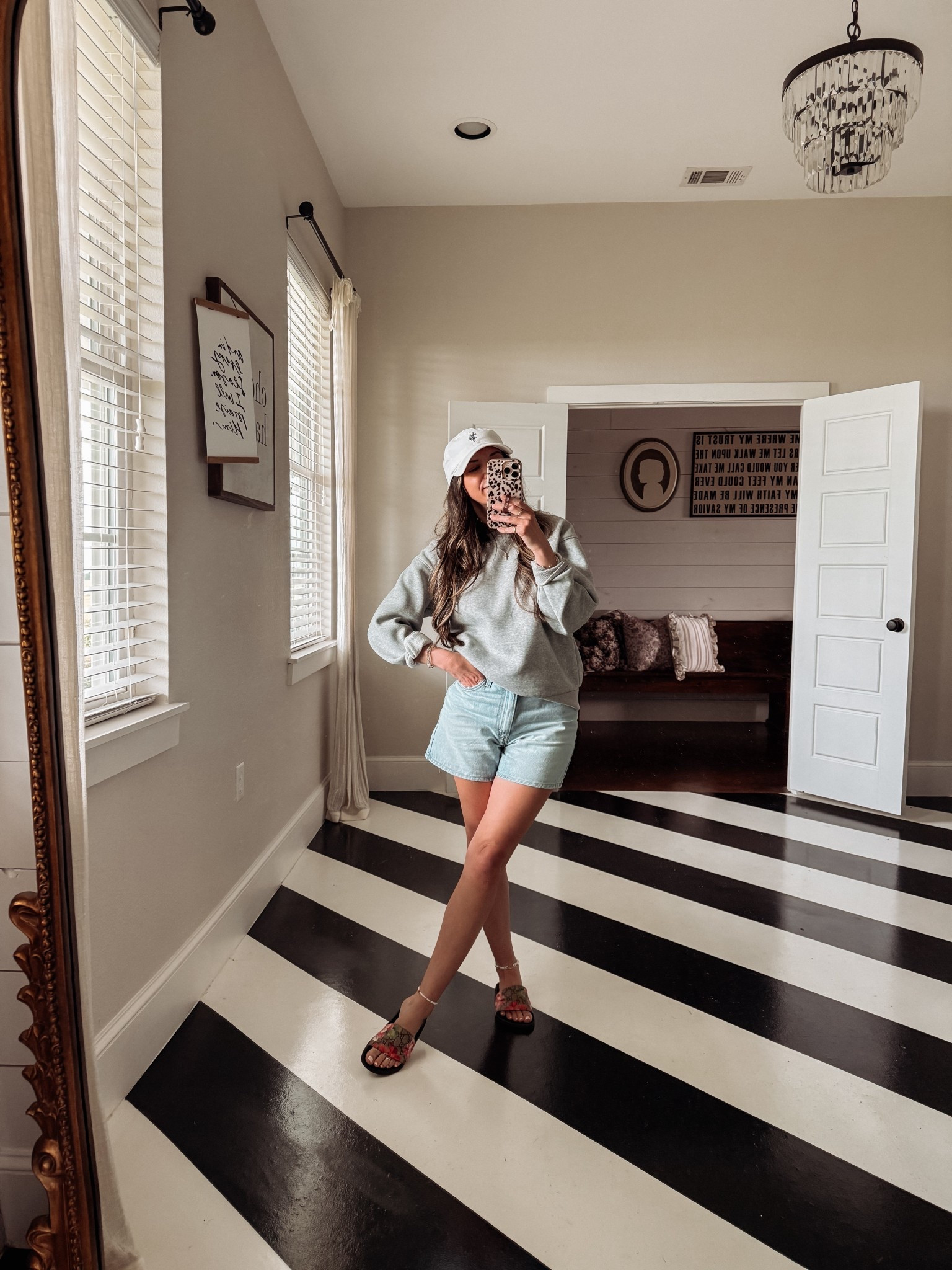 my favorite denim shorts because they’re modest, flattering, and still cute. the kind I actually reach for over and over. Love that you can cinch the waist with the side buttons! Size up 1 if between! Linking a look for less at Walmart

#LTKmomlife #LTKootd #LTKMothersDay