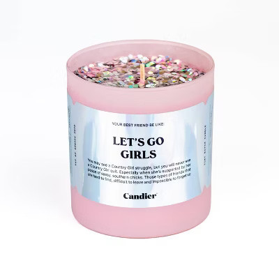 Candier Let's Go Girls Light Pink Candle | Target