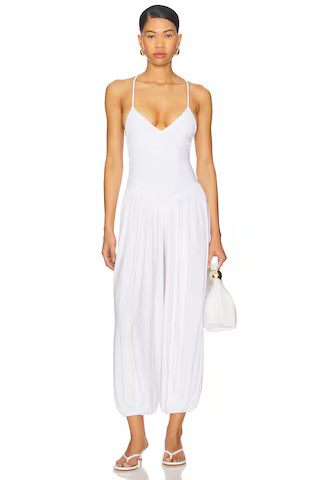 Norma Kamali Kenny Jumpsuit in Snow White from Revolve.com | Revolve Clothing (Global)