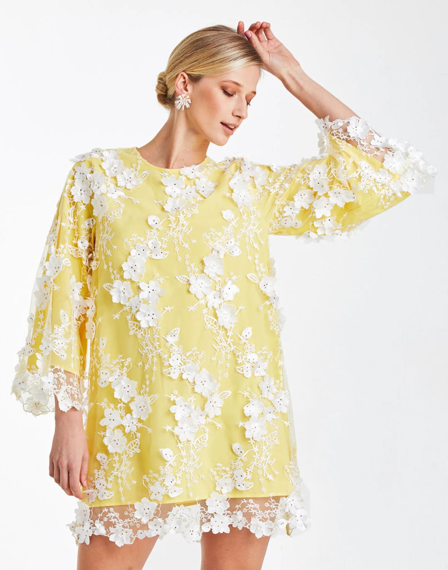 Flora Mini Dress - Yellow/Ivory Multi | Verishop