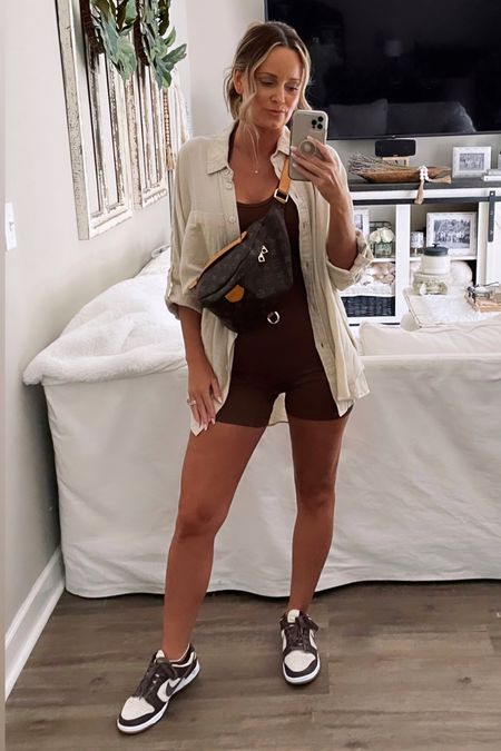 Amazon for the win! 
Comfy and cute is my jam! Wearing size small in the jumpsuit.
Amazon fashion 
Summer fashion
Found it on Amazon 
Romper
Unitard
Casual
Athletic apparel 
Nike
Nike dunks
Shoes 
Sneakers
Oversized shirt
Bum bag

#LTKsalealert #LTKunder50 #LTKshoecrush