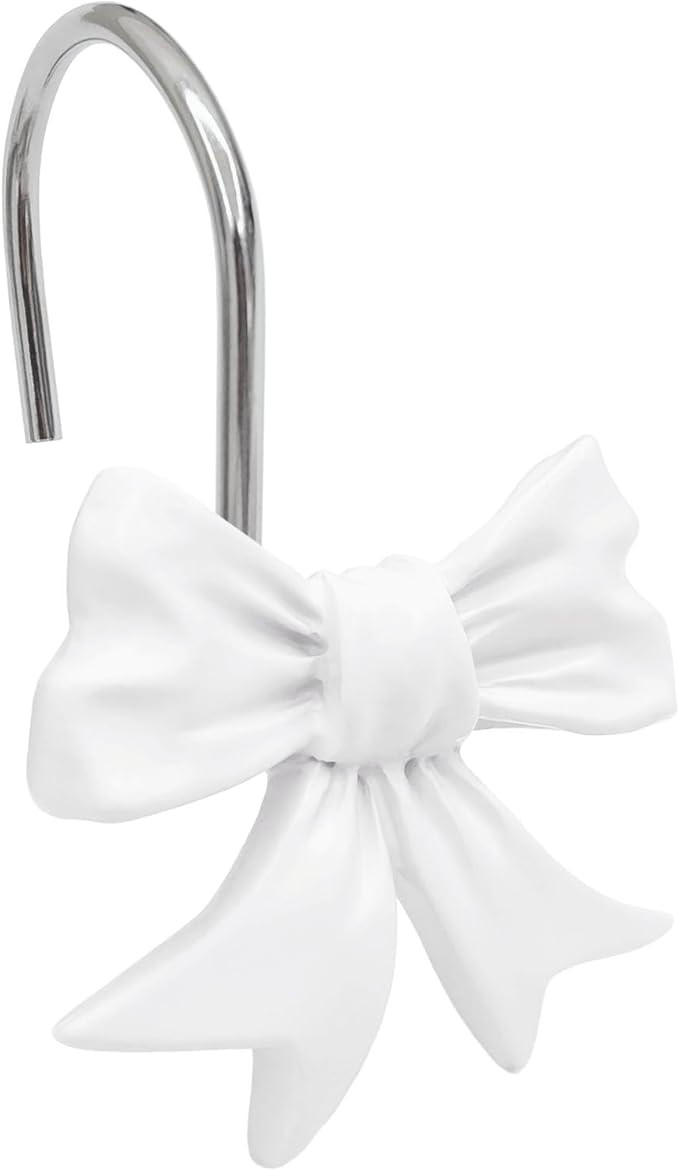 CHICTIE Decorative Shower Curtain Hooks, Bow Knot Shower Curtain Rings Hooks for Bathroom Baby Ki... | Amazon (US)