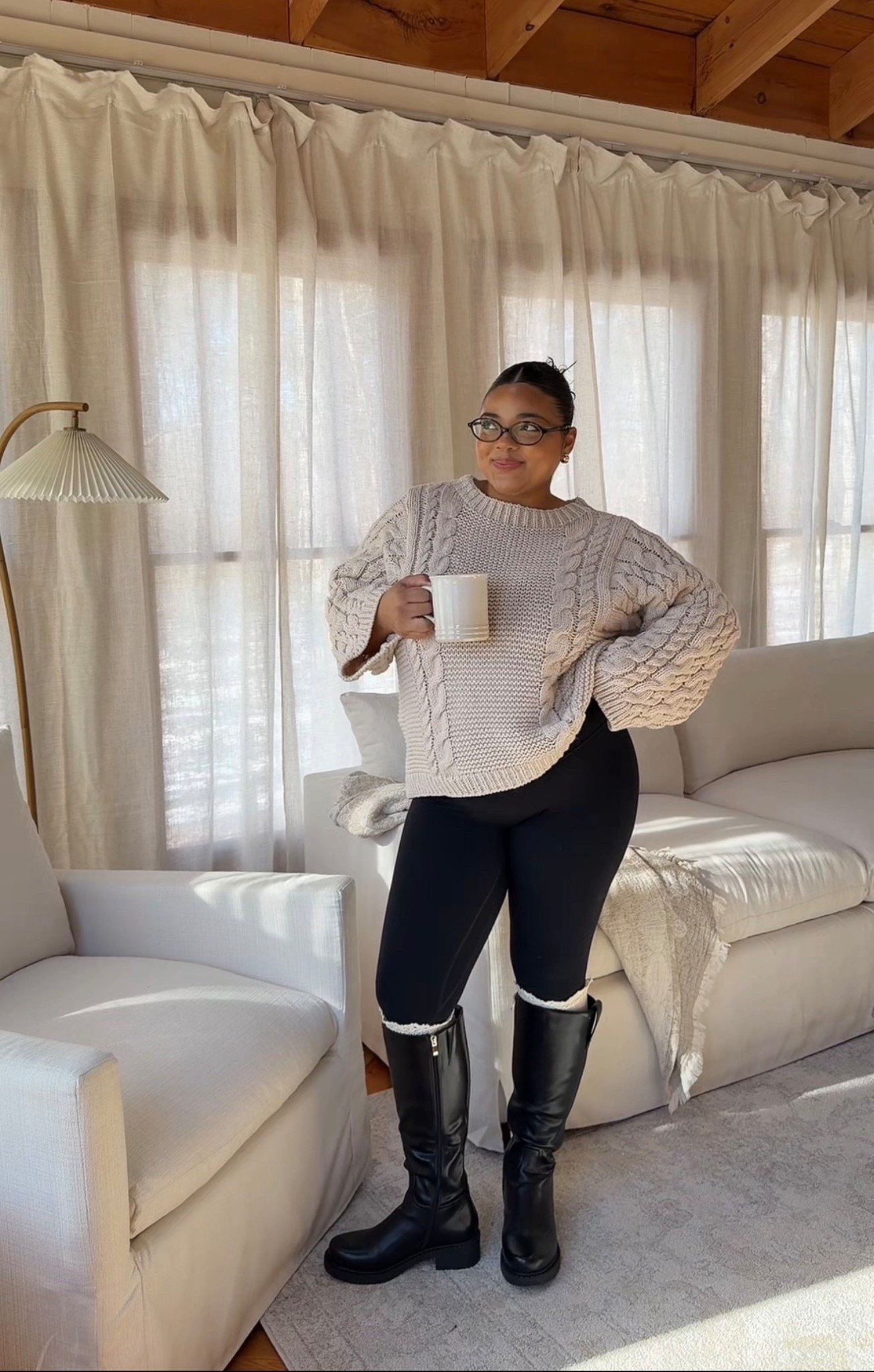 Cozy winter fit ❄️

Wearing a large in top/bottoms! 

#LTKSeasonal #LTKBump #LTKMidsize