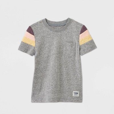 OshKosh B'gosh Toddler Boys' Short Sleeve Knit T-Shirt - Gray | Target
