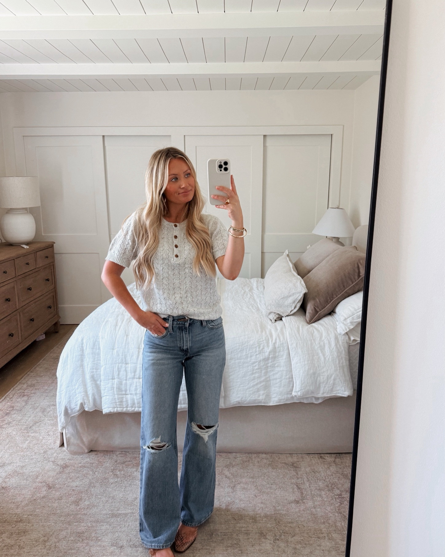 Found the cutest pre fall outfit at target! 
Top: small
Jeans: 25. They're a still fit. I got my true size. Size up one if you want a looser fit. 
Shoes: I'm a 7.5 and got the 8

#LTKootd