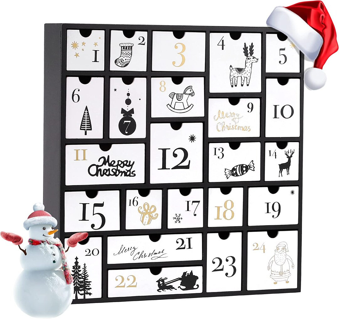 Wooden Advent Calendar, Christmas Countdown Calendar Boxes with 25 Drawers | Etsy (US)