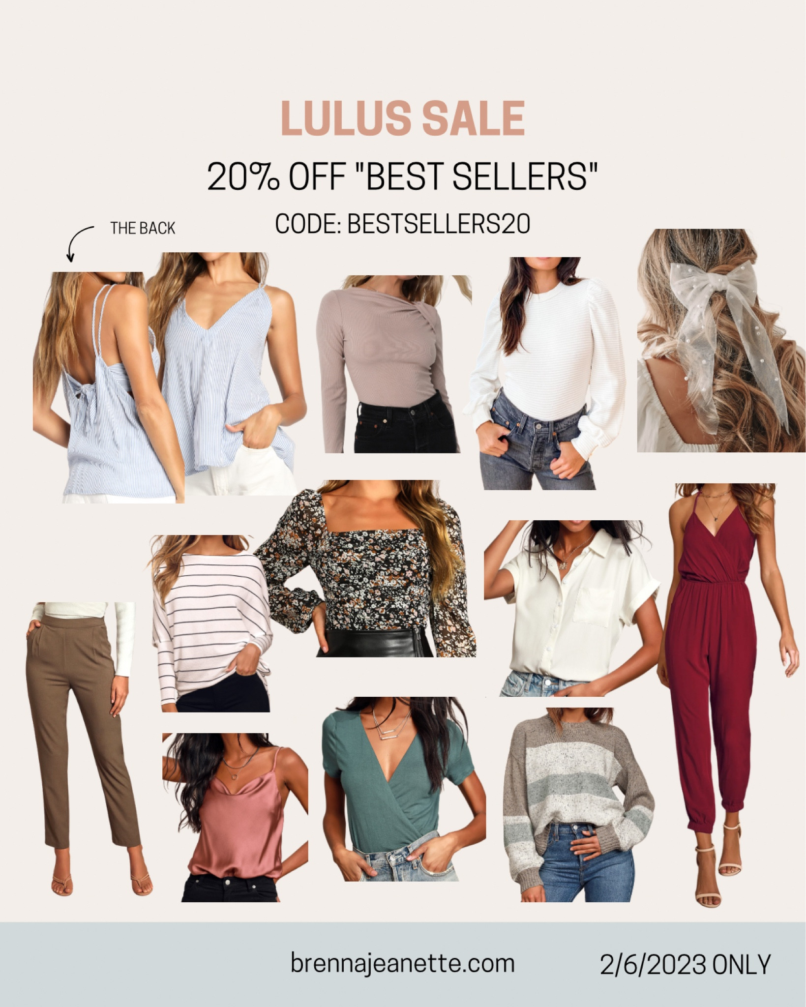 LULUS SALE! 20% off “Best Sellers” Category CODE: BESTSELLERS20

spring finds, spring fashion, spring tops, jumpsuit

#LTKsalealert #LTKfit