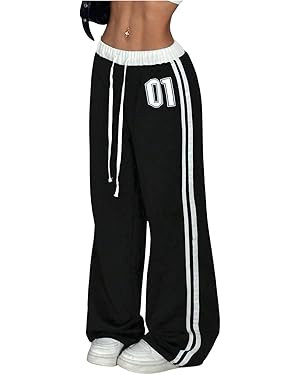 SOLY HUX Sports Sweatpants Wide Leg Baggy Pants | Amazon (US)