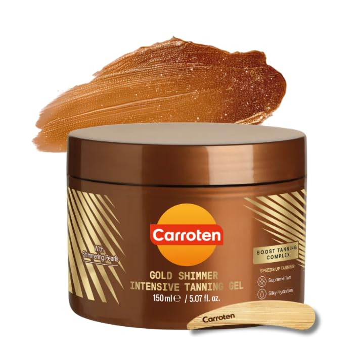 Carroten Gold Shimmer Intensive Tanning Gel | Browning Tan Accelerator | Non-Greasy, Water-Resist... | Amazon (US)