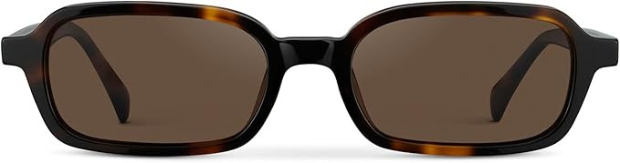 WearMe Pro WMP Eyewear – Women’s Slim Rectangular Sunglasses: 90s Compact Frame, Anti-Reflect... | Amazon (US)