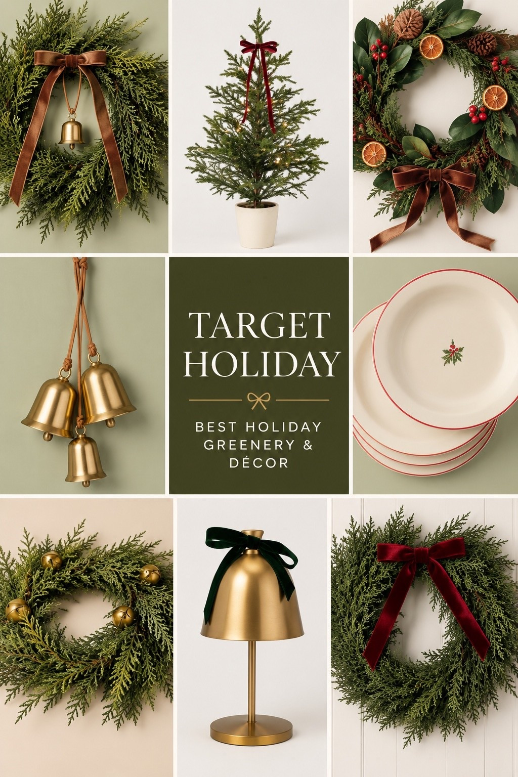 Christmas decor from Target. I always love their wreaths and the Studio McGee collection!