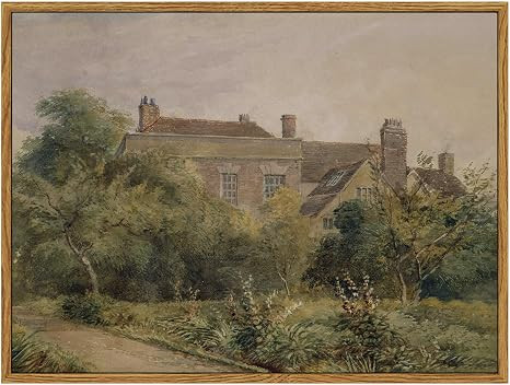 InSimSea Framed Canvas Wall Art Vintage Decor, Home Decor Classical Scenery Landscape Watercolor ... | Amazon (US)