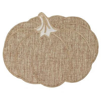 Fall Placemats Set Of 4 - Pumpkin Placemats For Thanksgiving, Halloween, Beige | Wayfair North America