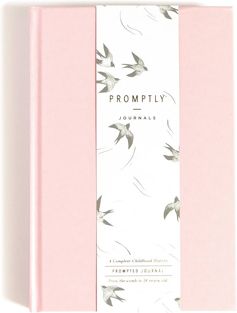 Promptly Journals, A Complete Childhood History: From Pregnancy to 18 Years Old (Blush Pink, Leat... | Amazon (US)