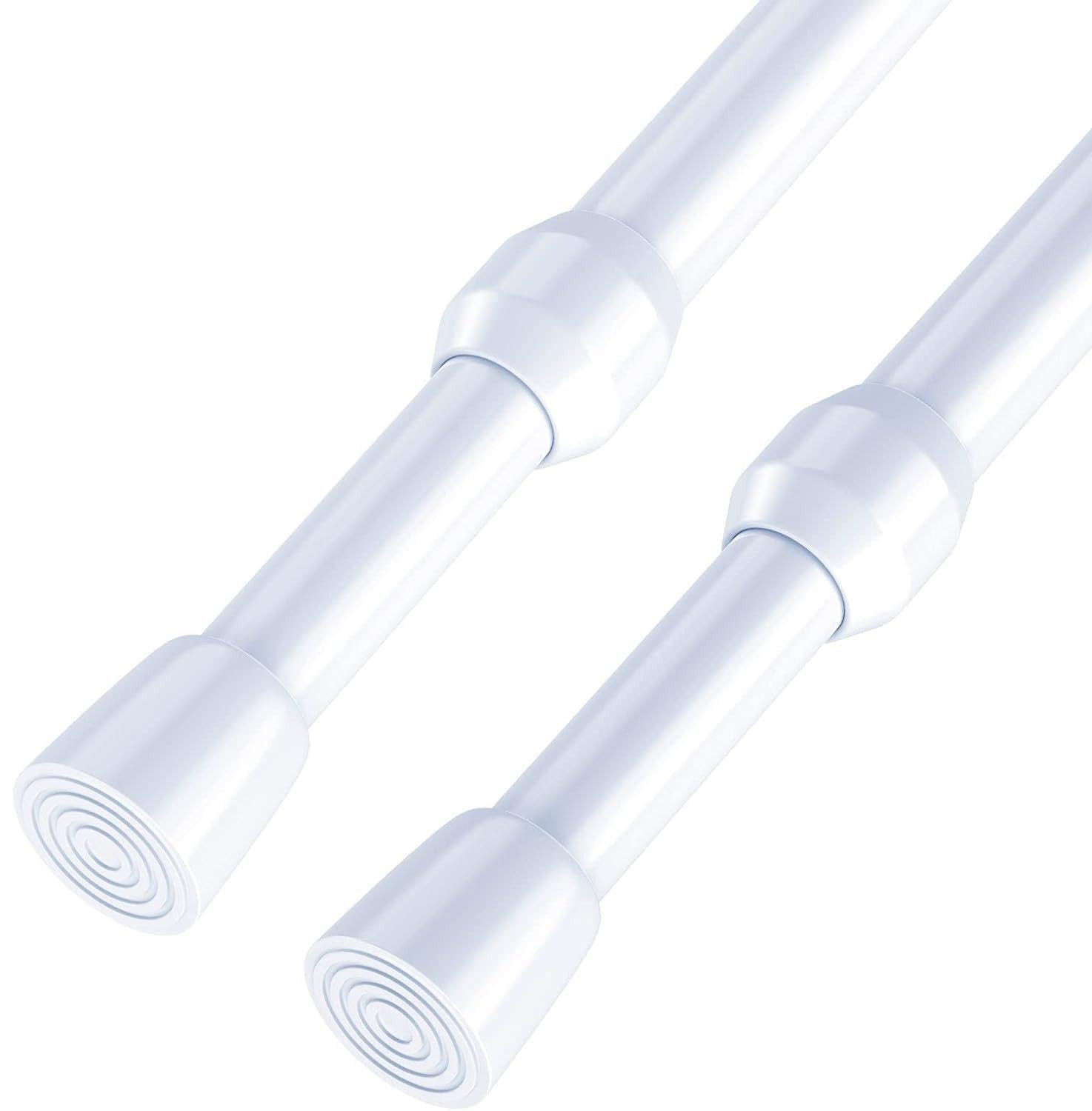 Spring Tension Curtain Rod White Adjustable 26-39 Inches for Curtains, Kitchen, Wardrobe, Windows... | Amazon (US)