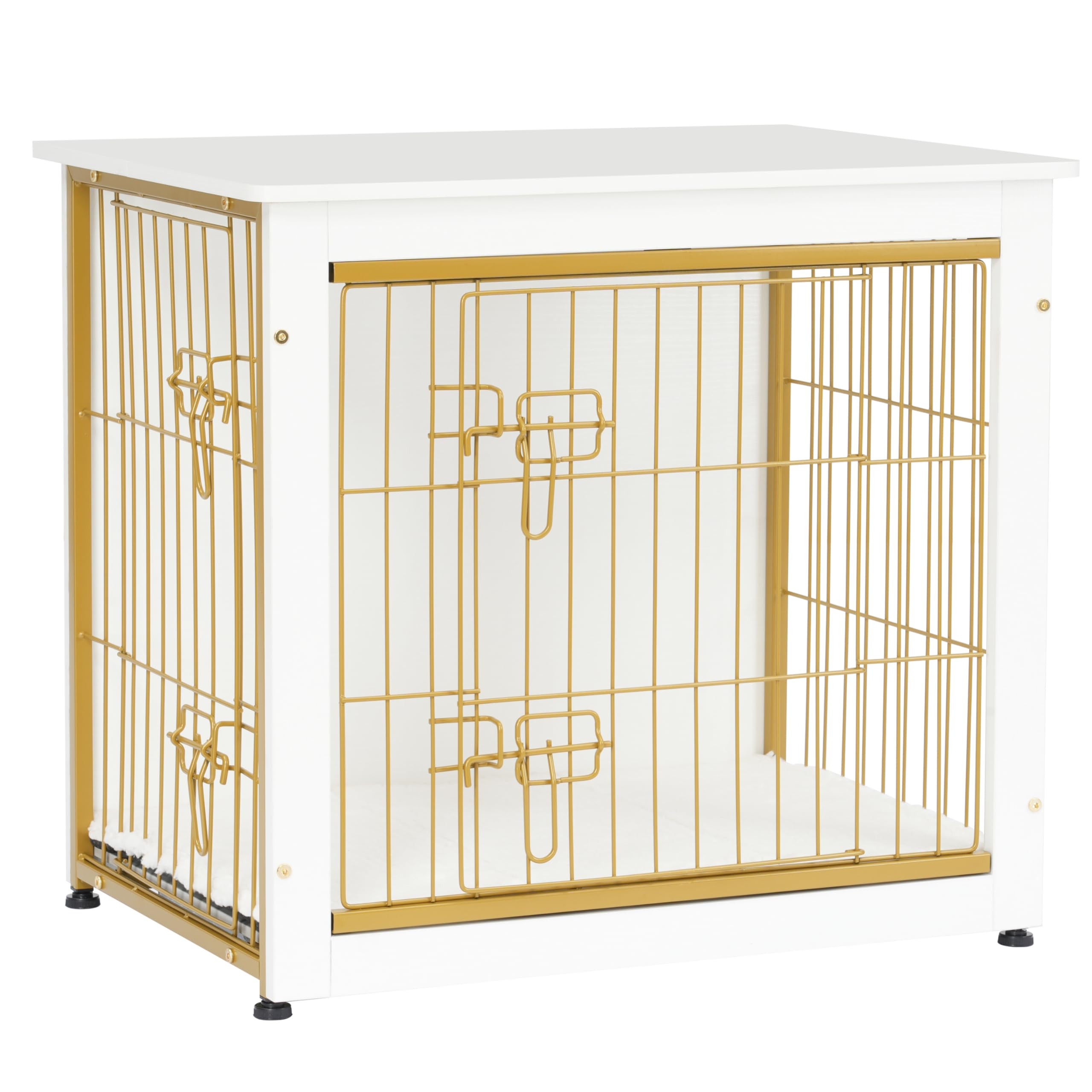 DWANTON Dog Crate Furniture with Cushion, Wooden Kennel Table with Double Doors, Indoor Dog House... | Amazon (US)
