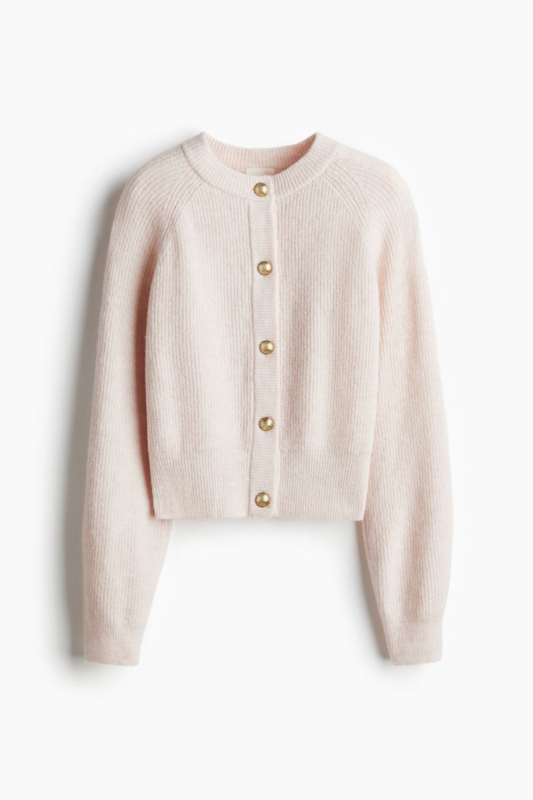 H & M - Rib-Knit Cardigan - Pink | H&M (US + CA)