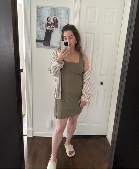Wearing L dress (could size down), XL Tall in overshirt (oversized to begin with), 8 sandals (tts) 

Summer dress. Travel outfit. Casual style. Old navy. Amazon. Concert outfit. Country concert  

#LTKunder50 #LTKSeasonal #LTKBacktoSchool