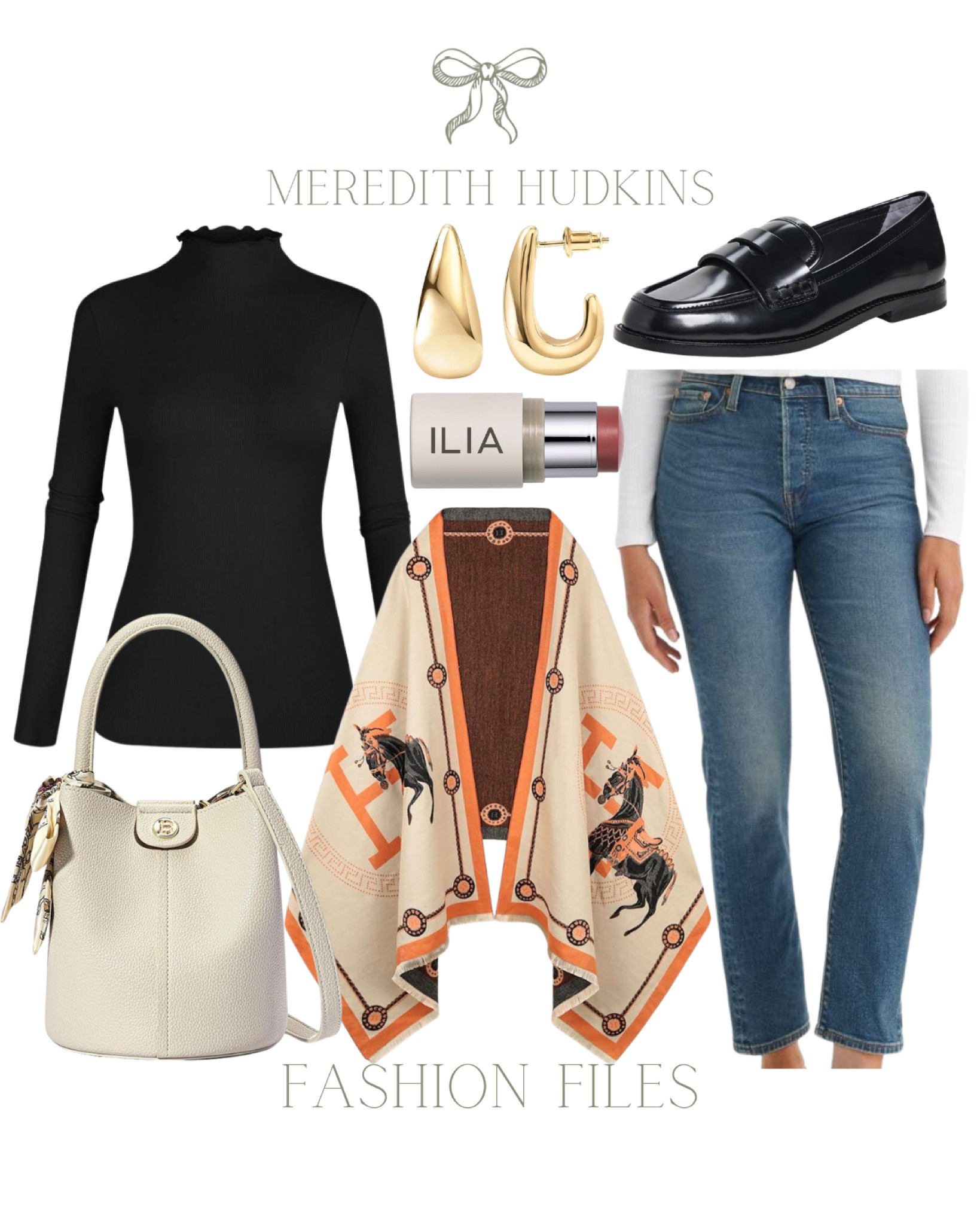 women's fashion, amazon fashion, meredith hudkins, style, winter style, ootd, classic, chic, preppy, affordable, loafers, shawl, black turtleneck, mockneck, holiday fashion, preppy style, levi jeans, womens denim, off white purse, gifts for her, outfit, ootd, ilia makeup, cropped jeans, workwear

#LTKGiftGuide #LTKSaleAlert #LTKFindsUnder50