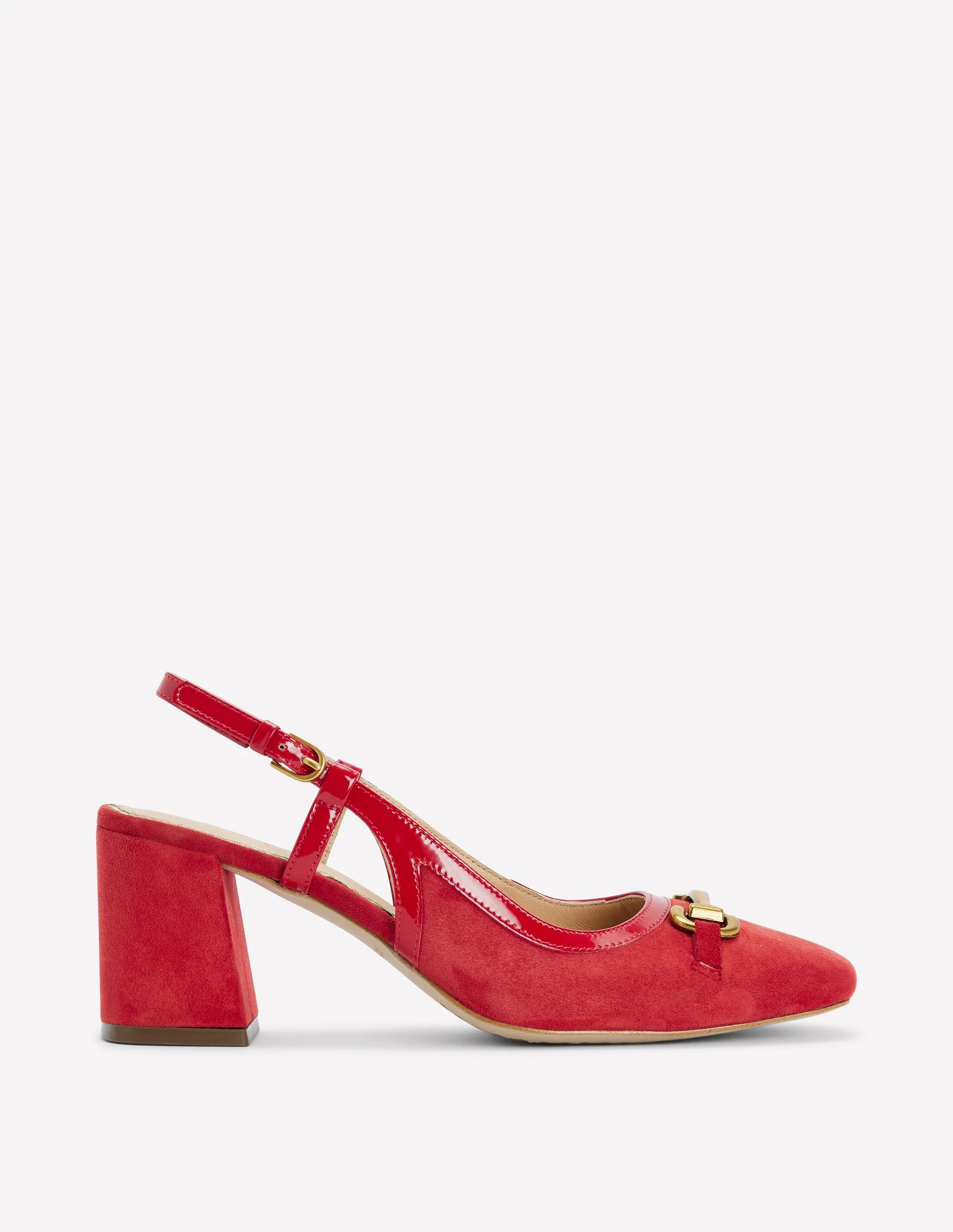 Iris Snaffle Slingback Heels-Post Box Red | Boden (US)