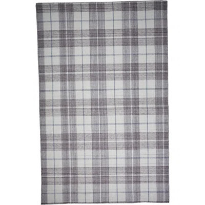 Pender Plaid Handmade Flatweave Ivory/Gray Area Rug | Wayfair North America