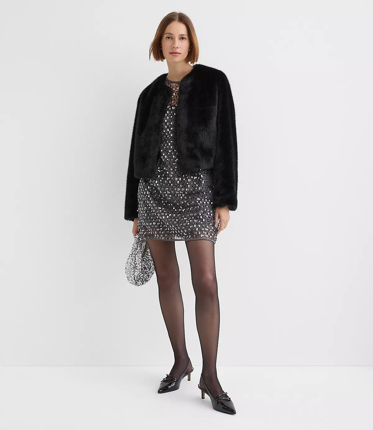 Sequin Cluster Mini Dress | LOFT