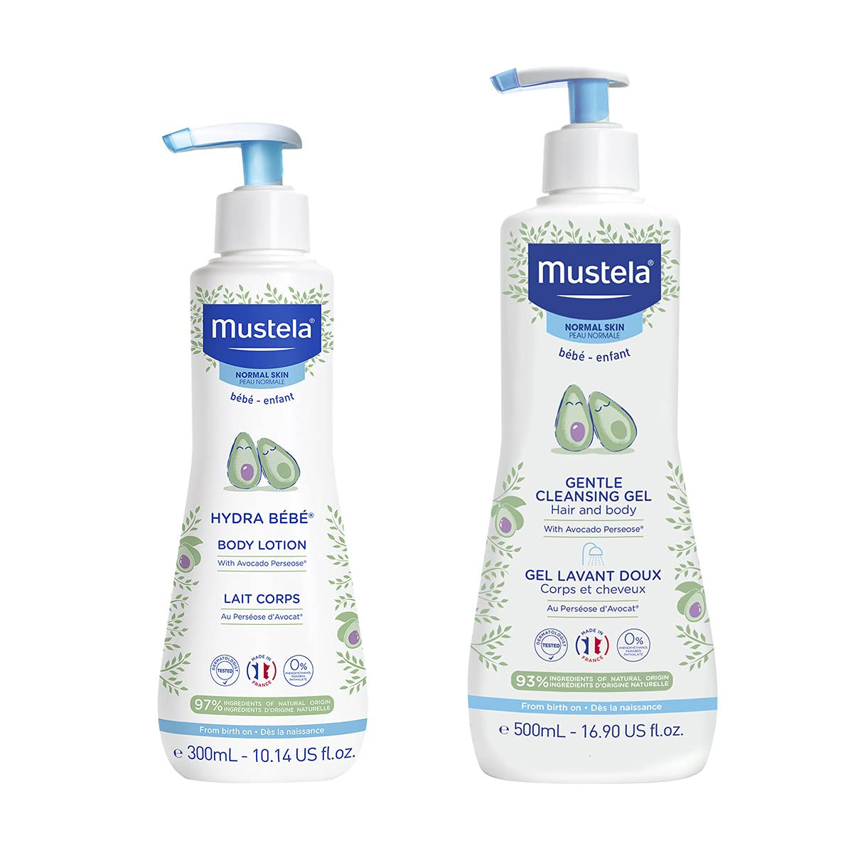 Mustela Baby Bath Time Gift Set - Baby Skin Care Essentials with Natural Avocado - Contains Hydra... | Amazon (US)