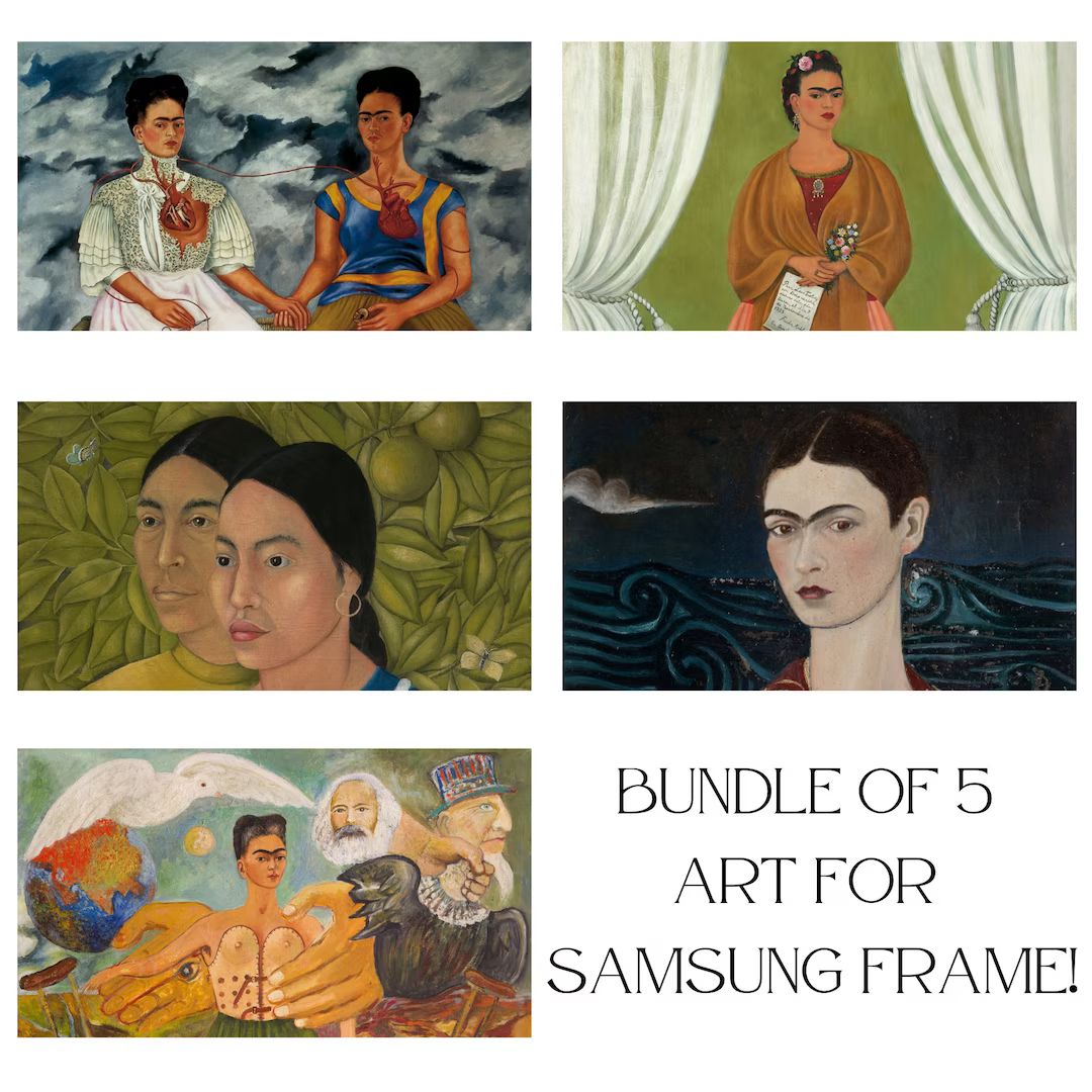 Bundle of Frida Kahlo Art for Samsung Frame TV,  Frida Art for Samsung Frame TV, Frida Portrait f... | Etsy (US)