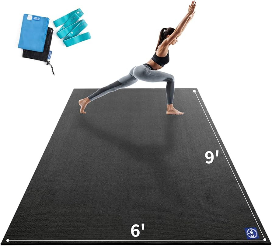 MRO Extra Large Yoga Mat, 12'x6'/9'x6'/7'x5'/6'x4' (9MM) Extra Wide and Thick Exercise Mats for H... | Amazon (US)