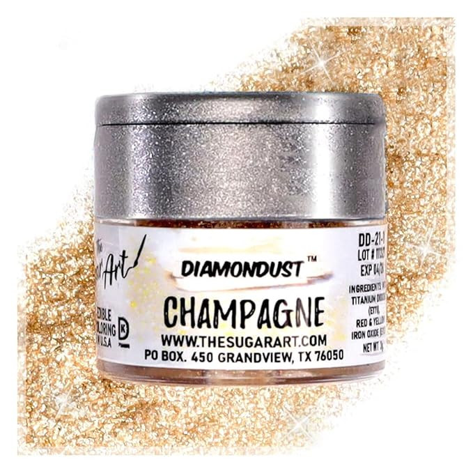 Champagne Edible Glitter for Drinks, Cocktails, Cake Decorating, Strawberries, Chocolates & More ... | Amazon (US)