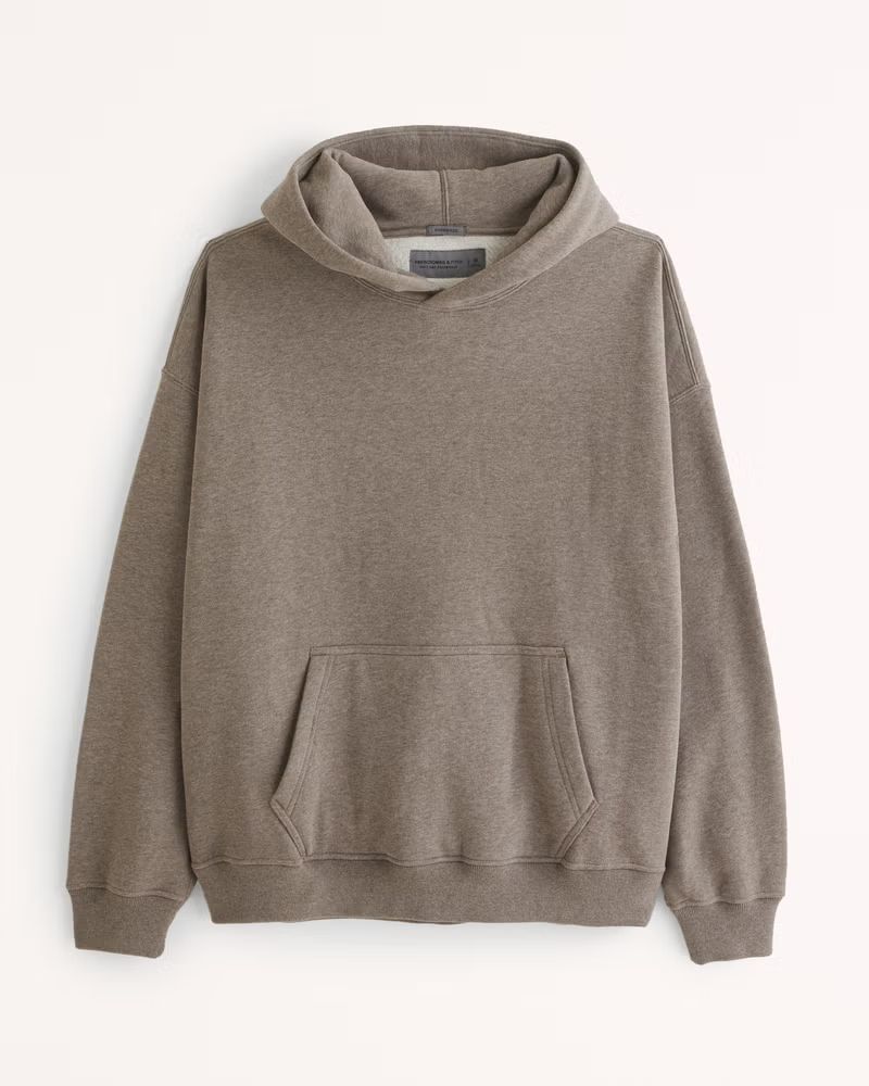 Abercrombie & Fitch Men's Essential Popover Hoodie in Brown Heather - Size XXL TALL | Abercrombie & Fitch (US)