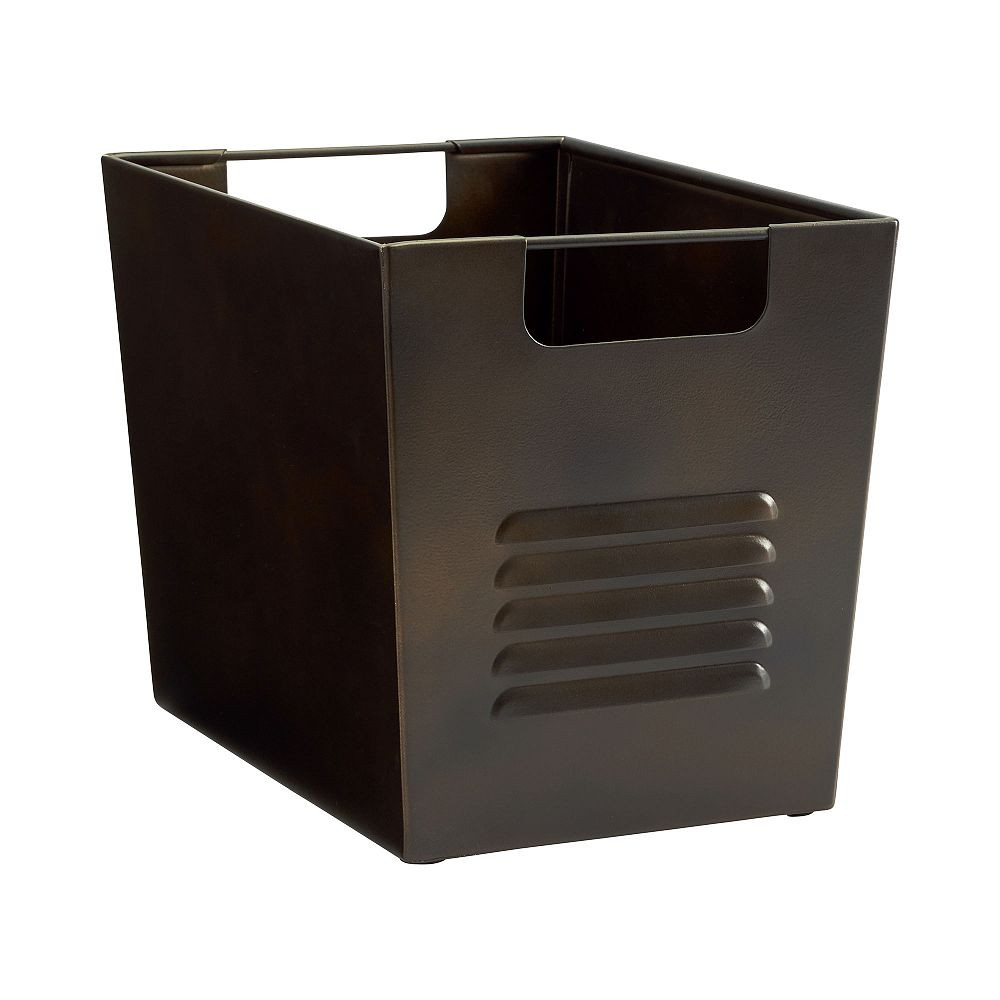 Black Metal Locker Storage Bin | Pottery Barn Teen