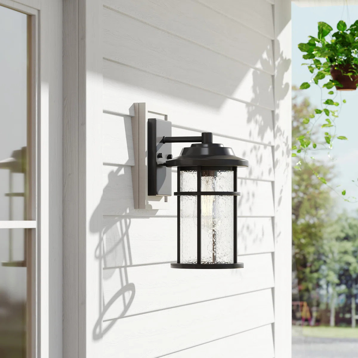 Schlesinger Seeded Glass Outdoor Wall Light | Wayfair North America