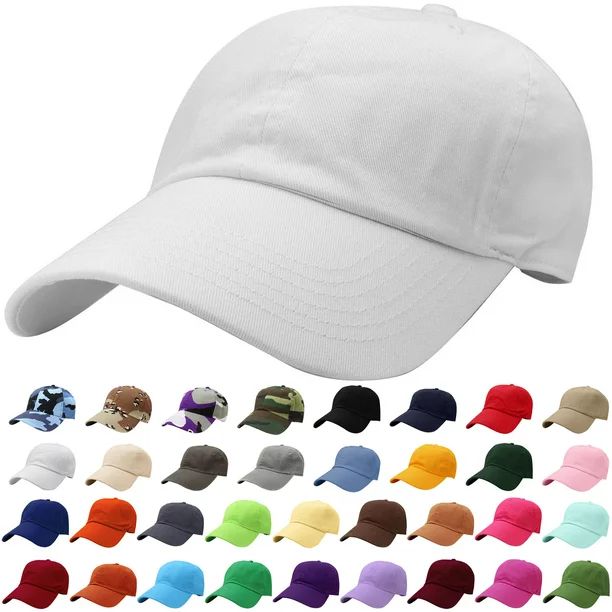 Falari Classic Baseball Cap Dad Hat 100% Cotton Soft Adjustable Size | Walmart (US)