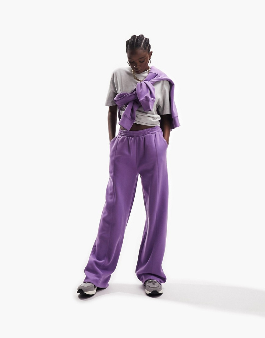 ASOS DESIGN straight leg jogger in purple | ASOS (Global)