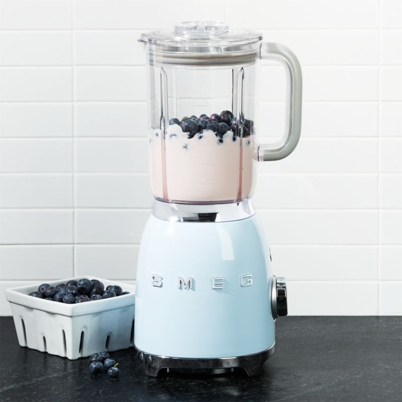 Smeg Pastel Blue Blender + Reviews | Crate and Barrel | Crate & Barrel