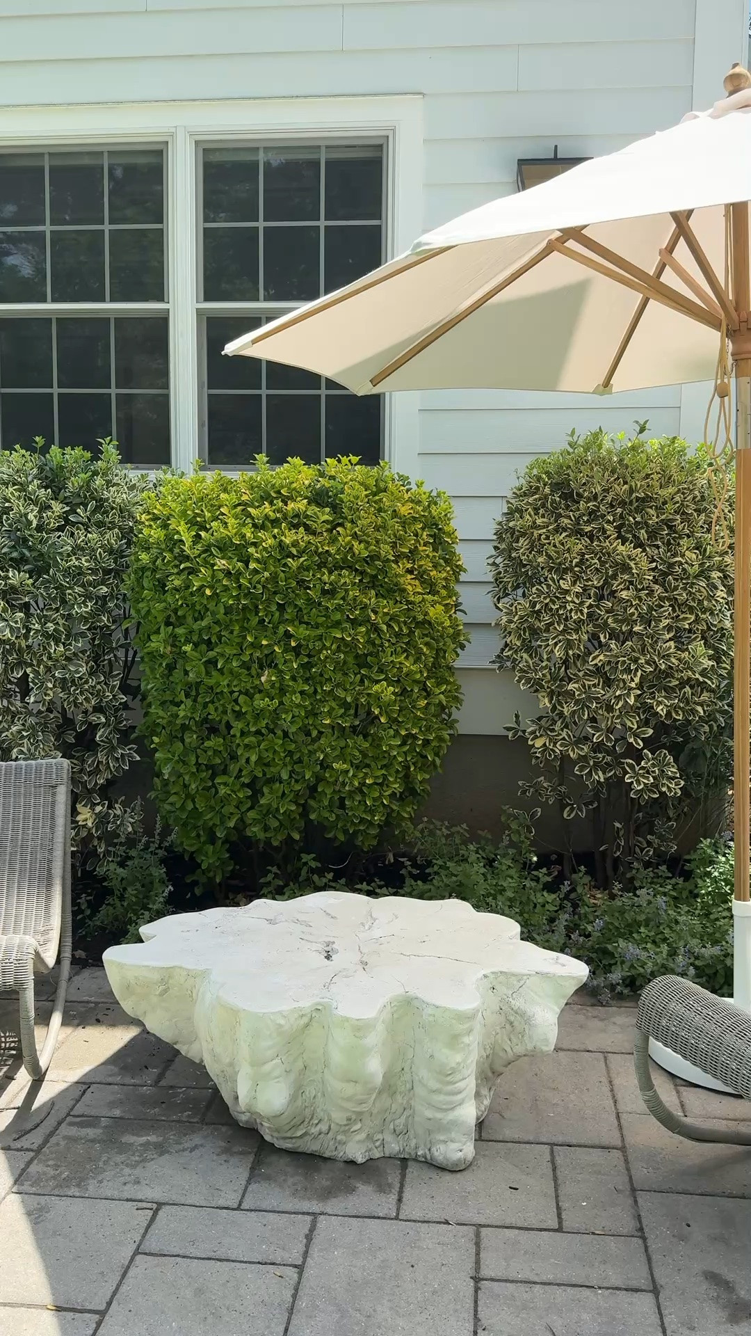 Such a genius idea to add an umbrella back here! This is the second Serena & Lily teak umbrella we bought because they’re truly so good. Linking our base and a dupe for our outdoor rockers which are no longer sold!

#LTKSaleAlert #LTKHome #LTKSeasonal