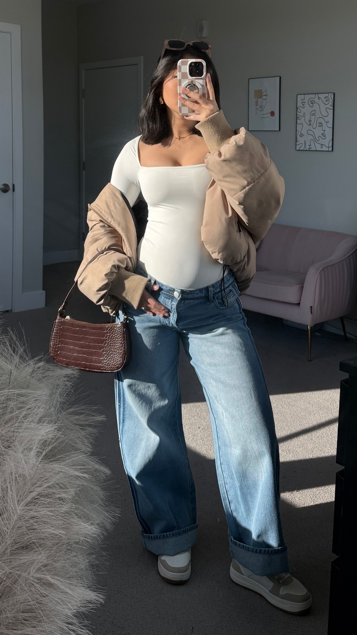 Low Rise Jeans: size M
Linking similar products

Outfit idea, how to style, cold weather outfit, bump style, maternity fashion, pregnant outfit 

#LTKFindsUnder50 #LTKSeasonal #LTKBump