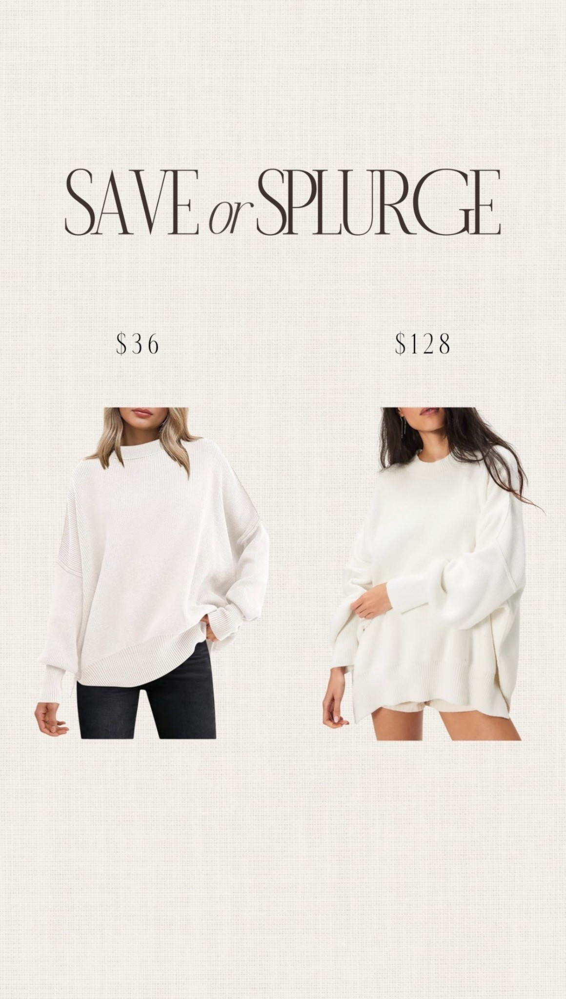 Save or splurge! 👏🏼 The splurge version is on of my most repurchased items this past year. The quality is so good and it comes in many colors. #stylinbyaylin #aylin #amazonfinds

#LTKFindsUnder100 #LTKgrwm #LTKootd