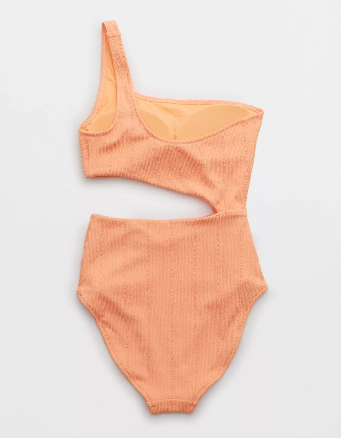 Aerie Crinkle Asymmetrical Cut Out One Piece Swimsuit | American Eagle Outfitters (US & CA)