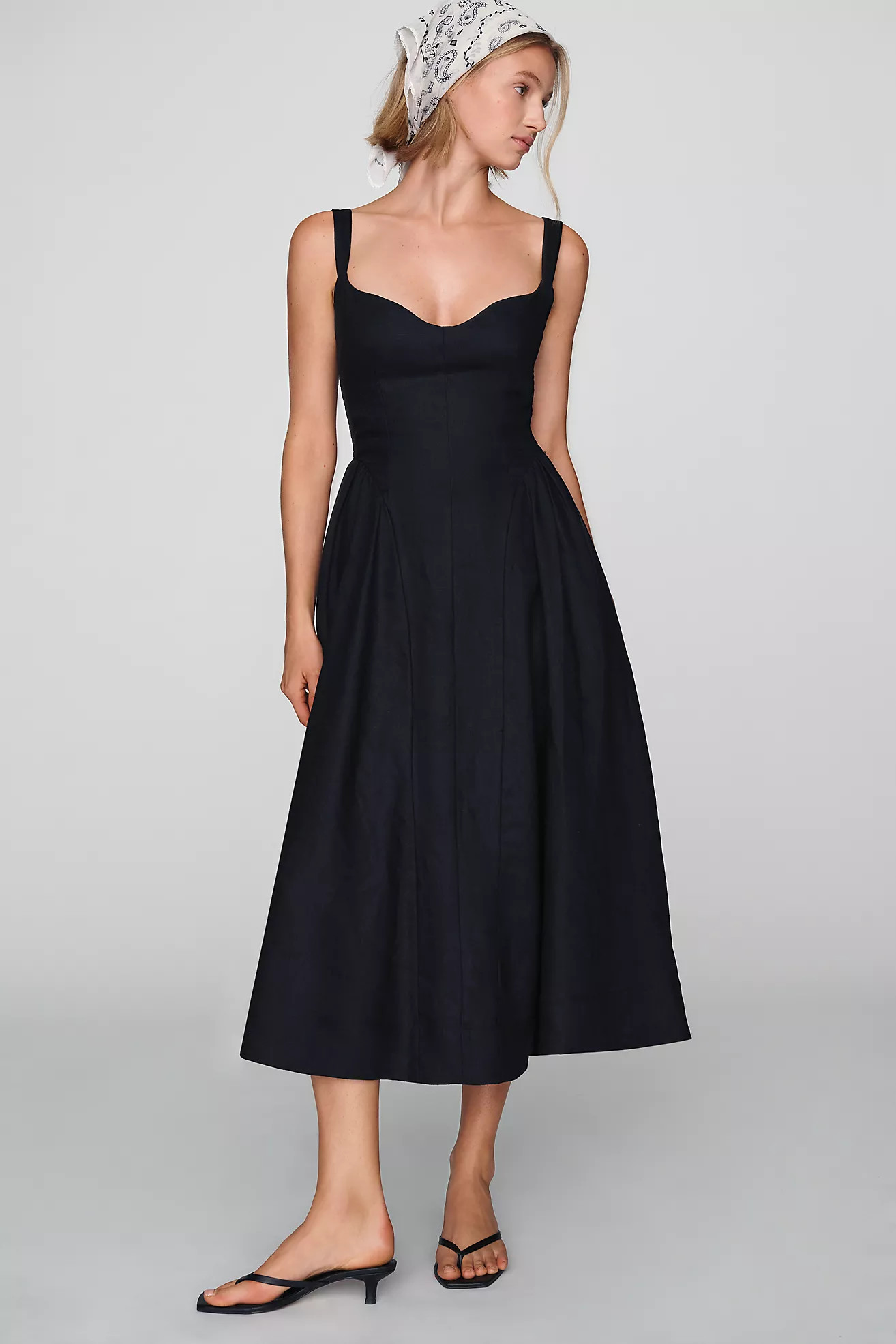Reformation Birdie 100% Linen Midi Dress | Anthropologie (US)