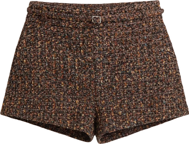 Avec Les Filles Women's High-Waisted Micro Mini Shorts - Warm Autumn Multi | Macy's