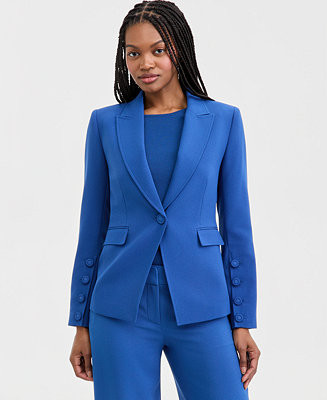 Women's Peak Lapel One-Button Jacket | Macy's