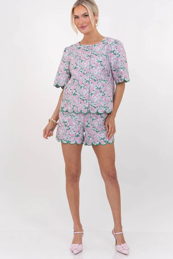 Effortless Wear Mauve Floral Blouse | The Mint Julep Boutique