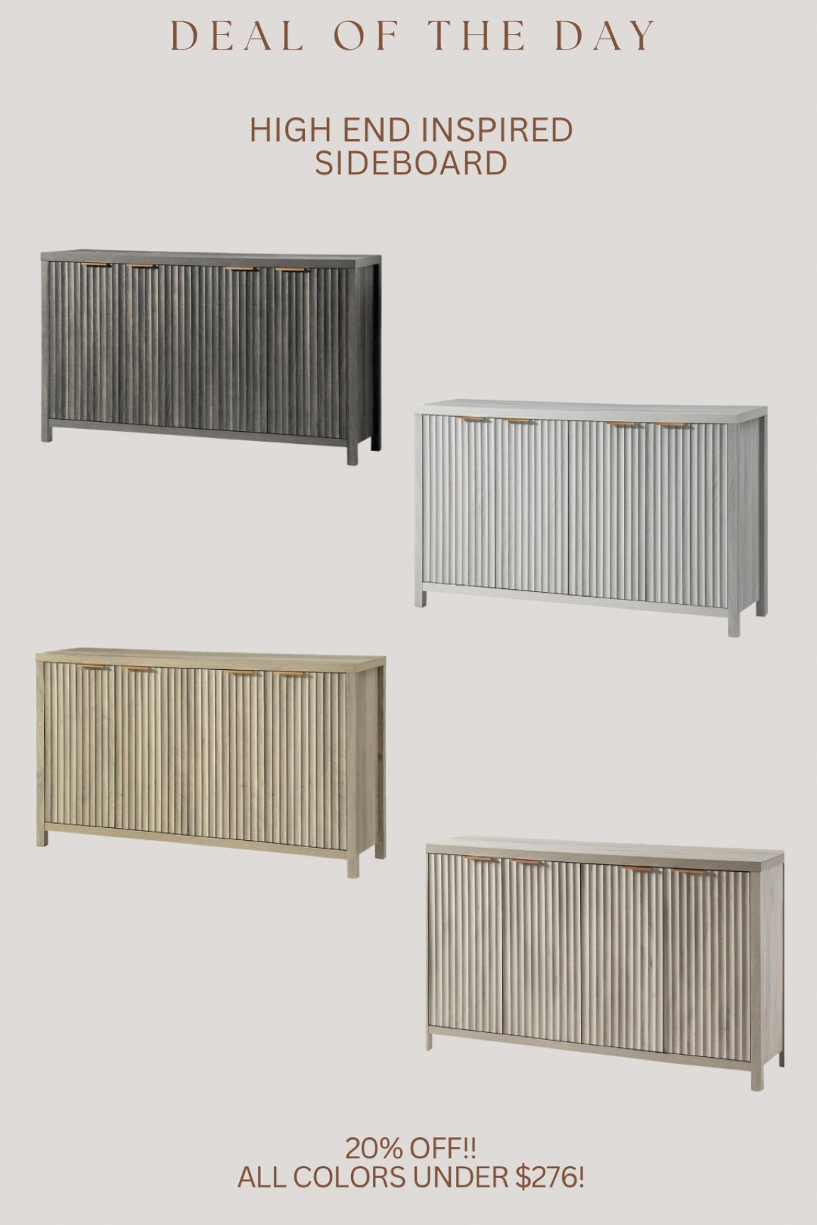 Flash sale for one of amazons most popular fluted sideboard!!!! Can also be used as tv stand 

#LTKSaleAlert #LTKHome #LTKStyleTip