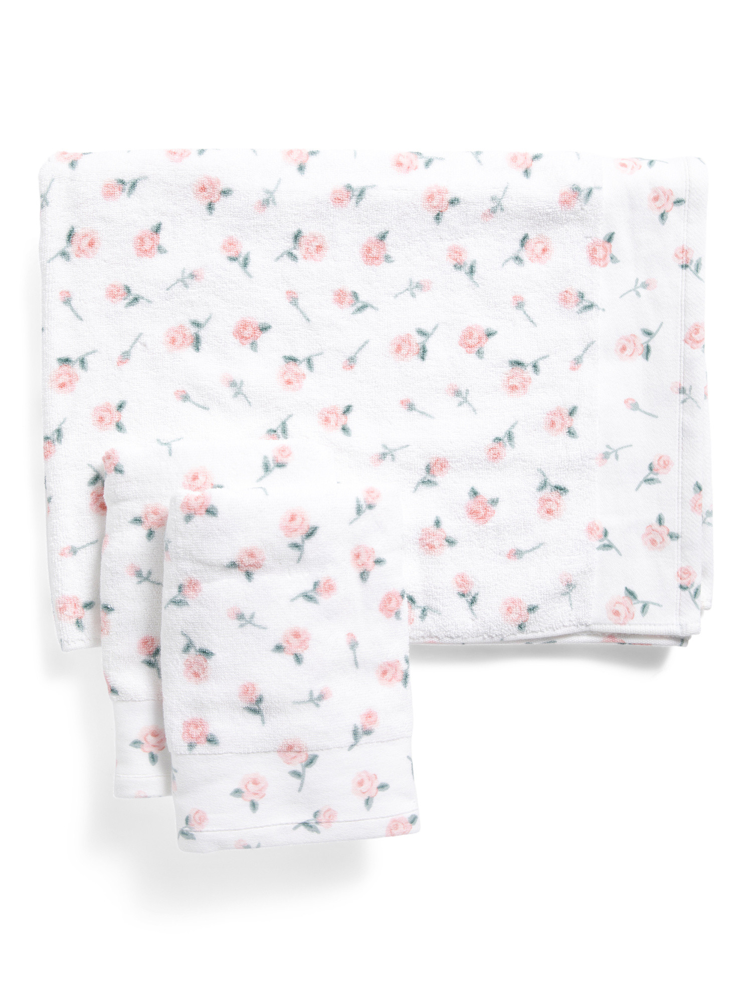 Ditsy Rose Terry Bath And Hand Towels Collection | Bed & Bath | Marshalls | Marshalls