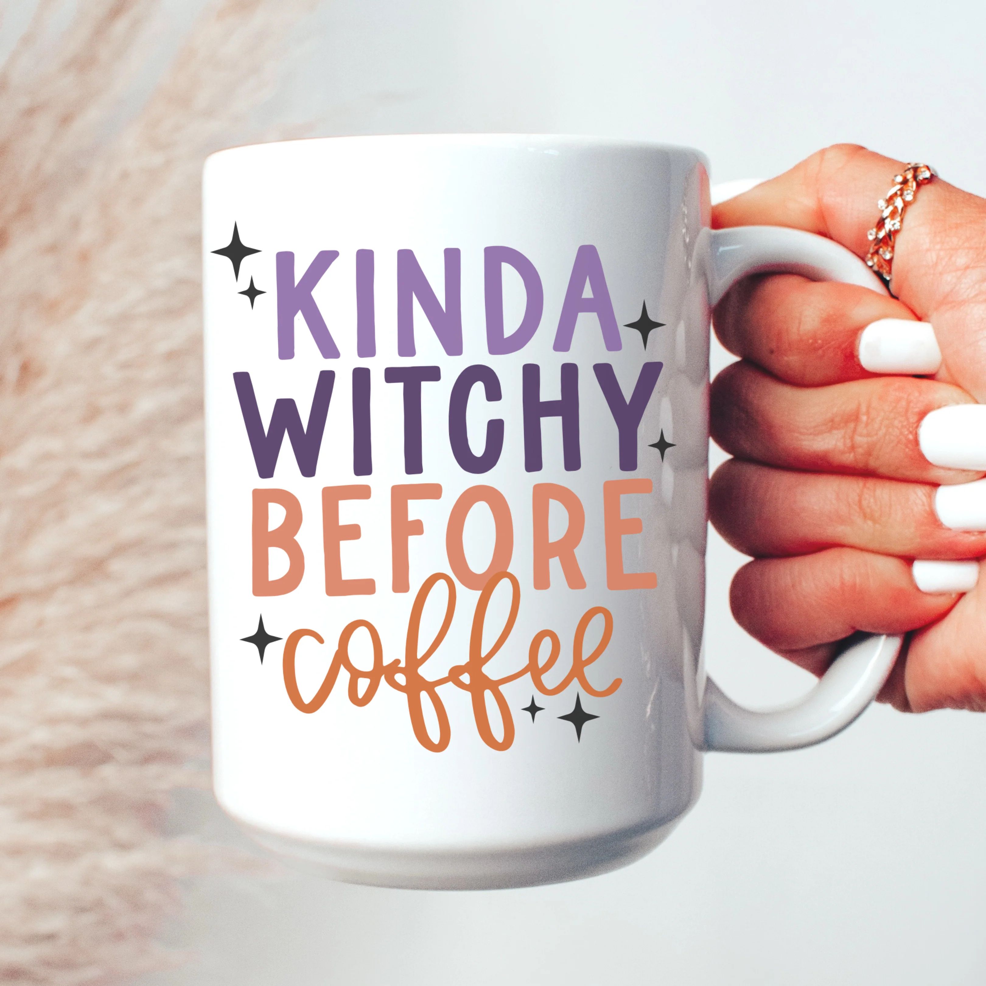 Kinda Witchy Before Coffee Mug | Sweet Mint Handmade Goods